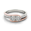 Load image into Gallery viewer, Two Stone Diamond Ring in 14k White And Rose Gold (3/4 cttw)