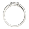 Load image into Gallery viewer, 14k White Gold Two Stone Overlap Design Diamond Ring (1 cttw)