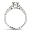 Load image into Gallery viewer, 14k White Gold Round Trellis Setting Diamond Engagement Ring (1 cttw)