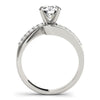 Load image into Gallery viewer, 14k White Gold Bypass Round Pronged Diamond Engagement Ring (1 5/8 cttw)