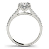 Load image into Gallery viewer, 14k White Gold Princes Cut Halo Split Shank Diamond Engagement Ring (2 cttw)