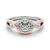 Load image into Gallery viewer, 14k White And Rose Gold Infinity Style Two Stone Diamond Ring (5/8 cttw)