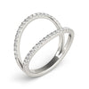 Load image into Gallery viewer, 14k White Gold Diamond Split Band Ring (1/4 cttw)