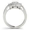 Load image into Gallery viewer, 14k White Gold Round with Two-Row Halo Diamond Engagement Ring (1 1/2 cttw)