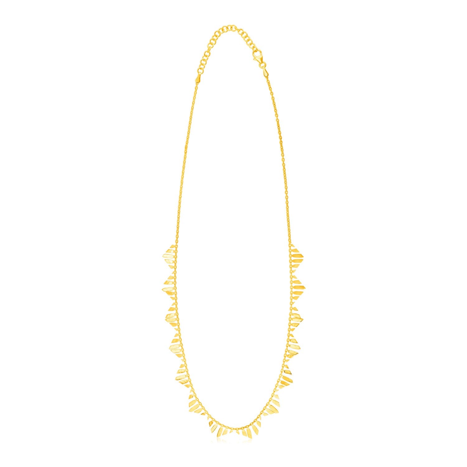 14K Yellow Gold Collar Style Polished Necklace