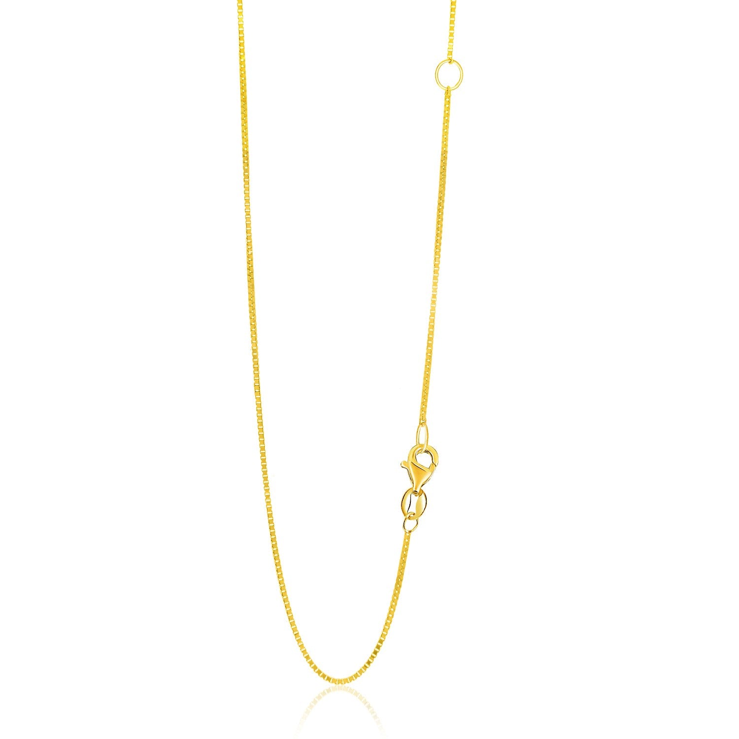 14k Yellow Gold Adjustable Box Chain 0.8mm