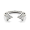 Load image into Gallery viewer, 14k White Gold Diamond Arrowhead Open Ring (1/5 cttw)