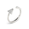 Load image into Gallery viewer, 14k White Gold Diamond Arrowhead Open Ring (1/5 cttw)