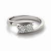 Load image into Gallery viewer, 14k White Gold Round Two Stone Common Prong Diamond Ring (1/2 cttw)