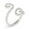 Load image into Gallery viewer, 14k White Gold Diamond Open Flourish Style Ring (1/2 cttw)