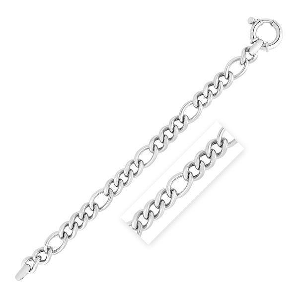 Sterling Silver 7 1/2 inch Polished Oval Link Bracelet