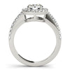 Load image into Gallery viewer, 14k White Gold Classic with Pave Halo Diamond Engagement Ring (1 1/2 cttw)