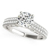 Load image into Gallery viewer, 14k White Gold Pronged Diamond Antique Style Engagement Ring (1 1/3 cttw)