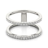 Load image into Gallery viewer, 14k White Gold Dual Band Design Ring with Diamonds (1/3 cttw)