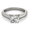 Load image into Gallery viewer, 14k White Gold Cathedral Design Solitaire Diamond Engagement Ring (1 cttw)