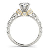 Load image into Gallery viewer, 14k White And Yellow Gold Antique Style Diamond Engagement Ring (1 1/8 cttw)