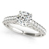 Load image into Gallery viewer, 14k White Gold Unique Detailing Diamond Engagement Ring (1 1/3 cttw)