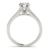 Load image into Gallery viewer, 14k White Gold Single Row Scalloped Set Diamond Engagement Ring (1 1/8 cttw)