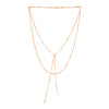 Load image into Gallery viewer, 14k Rose Gold Two Strand Mixed Standard and Lariat Style Necklace