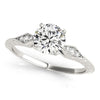 Load image into Gallery viewer, 14k White Gold Diamond Engagement Ring with Side Clusters (1 1/8 cttw)