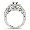 Load image into Gallery viewer, 14k White Gold Multirow Shank Round Diamond Engagement Ring (1 1/2 cttw)