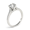 Load image into Gallery viewer, 14k White Gold Diamond Engagement Ring With Single Row Band (1 3/4 cttw)