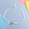 Load image into Gallery viewer, Solid 925 Sterling Silver Bracelet Cross Religious and Wedding Gift Classic XFB8