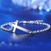 Load image into Gallery viewer, Solid 925 Sterling Silver Bracelet Cross Religious and Wedding Gift Classic XFB8