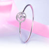 Load image into Gallery viewer, Roman Number Dancing Stone Bangle Solid 925 Sterling Silver for Women XFB8012