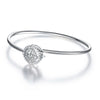 Load image into Gallery viewer, Halo Dancing Stone Bangle Solid 925 Sterling Silver for Women XFB8013