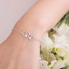 Load image into Gallery viewer, Solid 925 Sterling Silver Bracelet Double Heart Bridesmaid Wedding Gift XFB8019