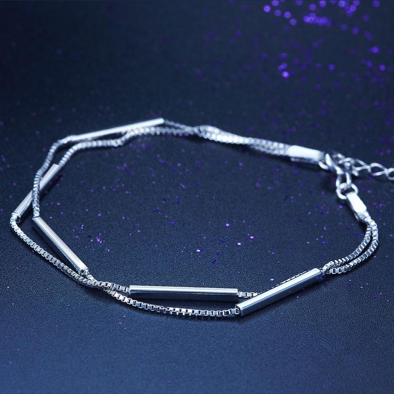 Solid 925 Sterling Silver Bracelet Dangle Fashion Bridesmaid Wedding Gift XFB802