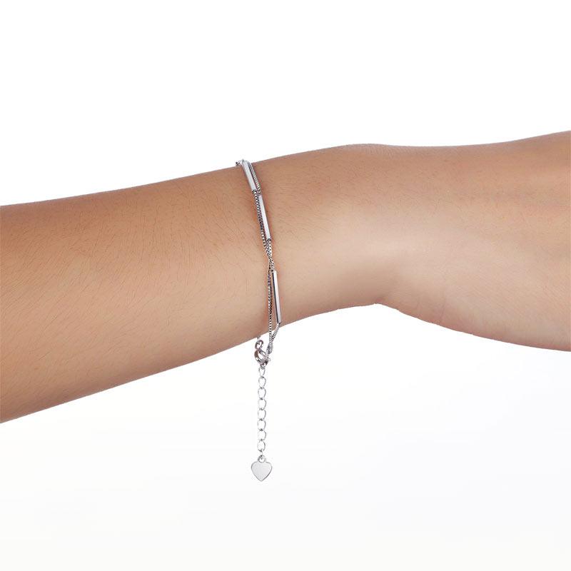 Solid 925 Sterling Silver Bracelet Dangle Fashion Bridesmaid Wedding Gift XFB802