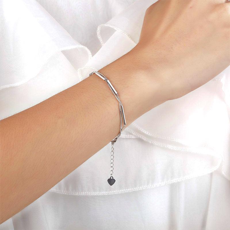 Solid 925 Sterling Silver Bracelet Dangle Fashion Bridesmaid Wedding Gift XFB802