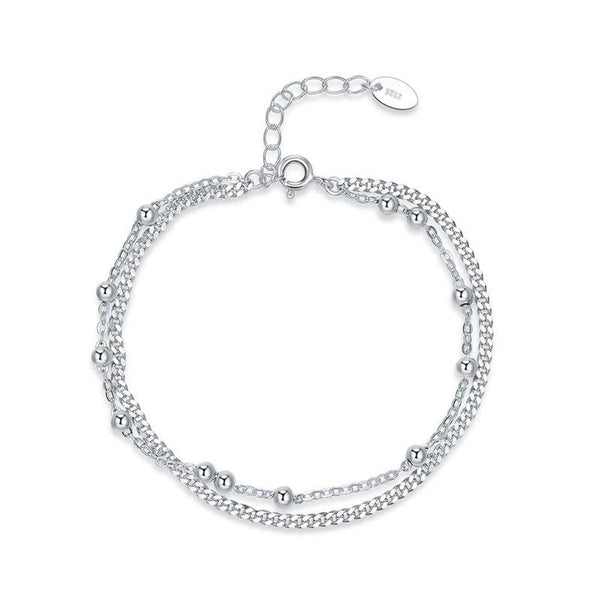 Solid 925 Sterling Silver Bracelet Dangle Ball Bridesmaid Wedding Birthday Gift