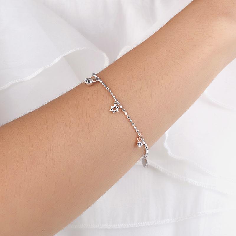 Solid 925 Sterling Silver Bracelet Fashion Bridesmaid Wedding Gift XFB8024