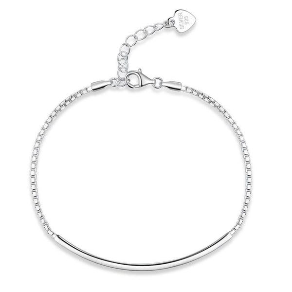 Solid 925 Sterling Silver Bracelet Fashion Birthday and Wedding Gift XFB8026