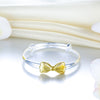 Load image into Gallery viewer, Newborn Baby 999 Silver Baby Bangle Gold Plated Ribbon XFB8088