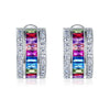 Load image into Gallery viewer, Multi-Color Stones 925 Sterling Silver Earrings Jewelry XFE8131