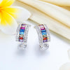 Load image into Gallery viewer, Multi-Color Stones 925 Sterling Silver Earrings Jewelry XFE8131