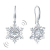 Load image into Gallery viewer, Classic Dancing Stone Dangle Drop Earrings Snowflake 925 Sterling Silver Wedding