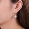 Load image into Gallery viewer, Classic Dancing Stone Dangle Drop Earrings Snowflake 925 Sterling Silver Wedding