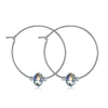 Load image into Gallery viewer, Top Quality 925 Sterling Silver Hoop Earrings AB Austrian Crystal Party Birthday