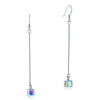 Load image into Gallery viewer, Top Quality Dangle Drop Line 925 Sterling Silver Earrings AB Austrian Crystal Pa