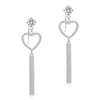 Load image into Gallery viewer, Dangle Heart Luxury Solid 925 Sterling Silver Earrings for Wedding Party