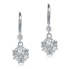 Load image into Gallery viewer, Solid 925 Sterling Silver Earrings Cube Created Diamond Fashion Bridal Bridesmai