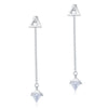Load image into Gallery viewer, Solid 925 Sterling Silver Earrings Created Diamonds Fashion Bridal Bridesmaid Gi