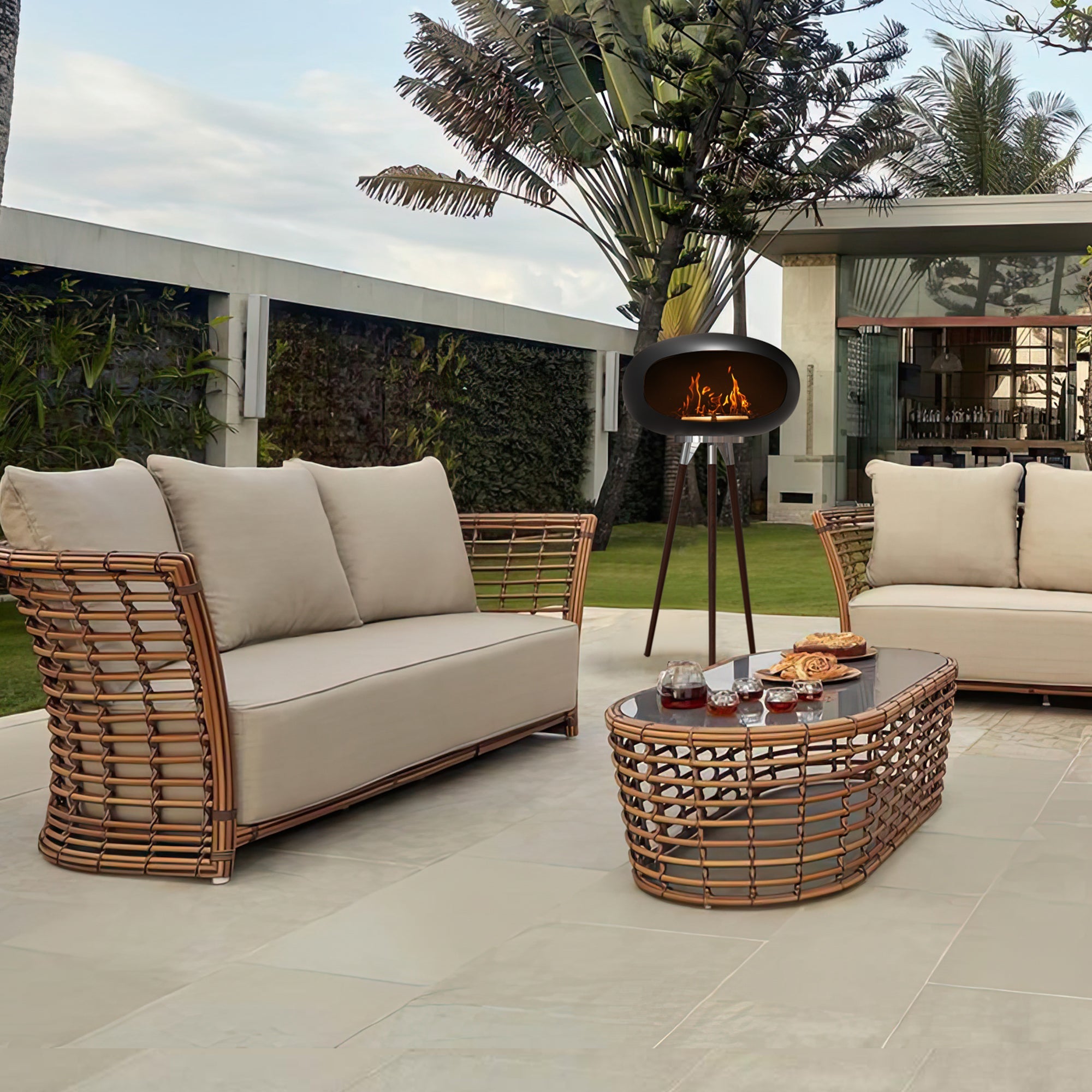 Tripod Inddor + Outdoor Ethanol Fireplace