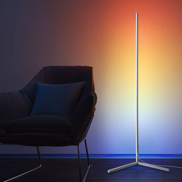 RGBCW Corner Floor Lamp - White-0