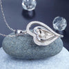 Load image into Gallery viewer, Dancing Stone Heart Pendant Necklace 925 Sterling Silver Good for Wedding Brides
